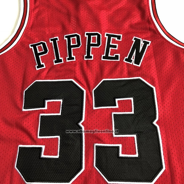 Maglia Chicago Bulls Scottie Pippen #33 1997-98 NBA Finals Mitchell & Ness Rosso